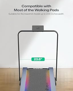 UREVO Walking Pad Handle Bar Only, Universal Compatible for Walking Pads 23.6'' Wide, Transform WalkingPad Into a Treadmill in Seconds, Easy Moving with Wheels, Quick Assembly, Sturdy Design, Black