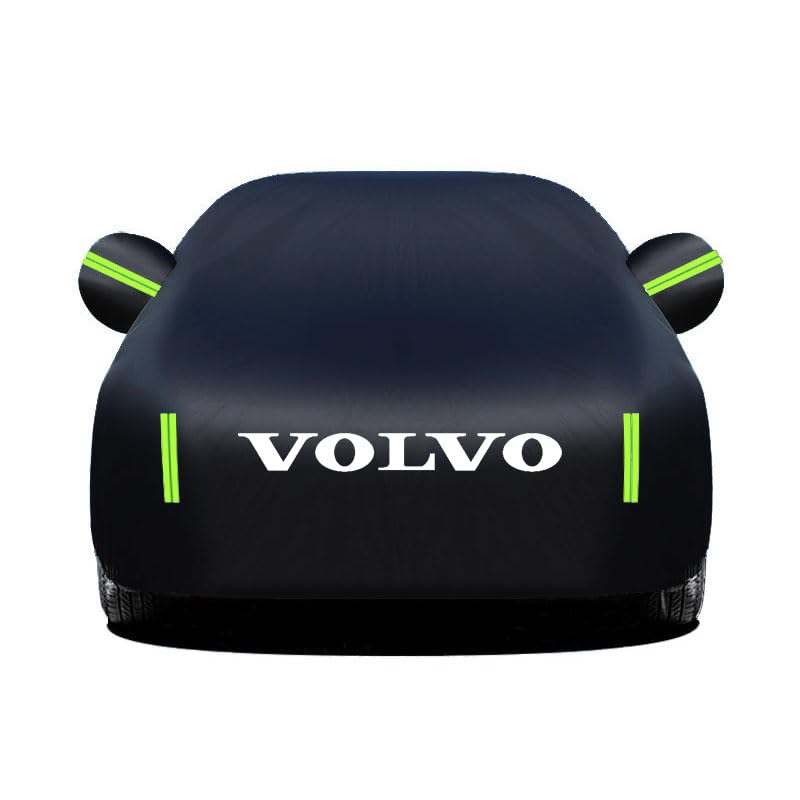 JVTMMY Funda Coche para Volvo V90 2000-2023, Cubre Coches Exterior Impermeable Transpirable, Cubierta para Coche Anti-UV Resistente Al Polvo Lluvia Nieve Rasguño,A Black