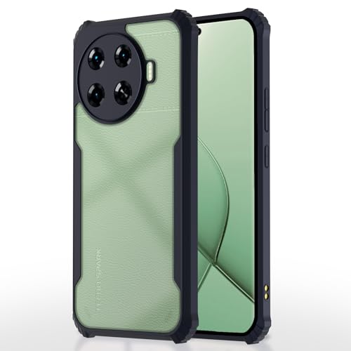Image of Pikkme Techno Spark 20 Pro Plus 5G Back Cover | Crystal Clear Transparent Back | Ultra Hyrbid | Full Camera Protection | Raised Edge | Bumper Back Case (Blue)