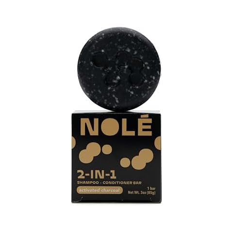 NOLE CARE Shampoo and Conditioner Bar 2 in 1 - Activated Charcoal for Deep Cleansing, Hydration, and Impurity Removal, 3 oz Cover