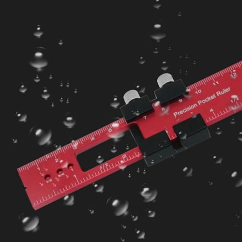 Precision Pocket Rule,Precision Slide Stop Scale Ruler-300mm Aluminum Alloy Scribing Tool for Woodworking,Adjustable Square & Flexible Measuring Tool for Carpentry Tools and Equipment - Image 8