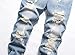 JLLDS LKMQA Boy's Skinny Fit Ripped Distressed Destroyed NO Stretch Fashion Denim Jeans Pants J336Blue 7