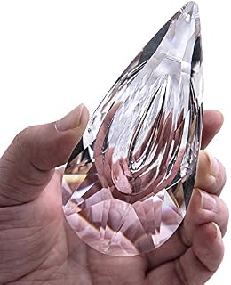 Hanging Crystal Prism Suncatcher Ornament Faceted Clear Crystal Drop Rainbow Maker Pendant for Window Garden Decor