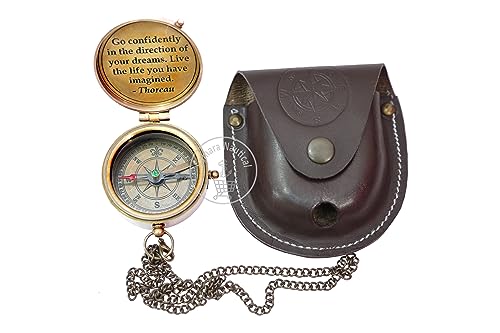 Cool High School Graduation Gift for Him - Best Compass for Camping Boating & Hiking, Brown, 2 Inch - Image 2