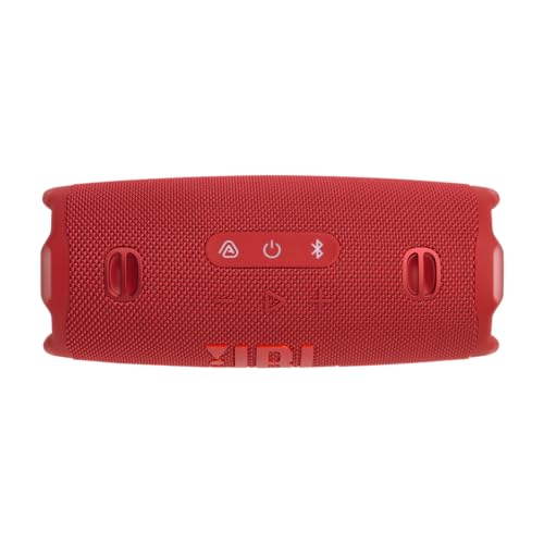 Image of JBL Charge 6 - Portable Waterproof & Drop-Proof Bluetooth Speaker, Bold Pro Sound with AI Sound Boost, 28Hrs of Playtime, Built-in powerbank & Removable Carrying Strap (RED) (Renewed)