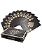 Bullets Playing Cards, Schwarze Plastik Pokerkarten 'Black Edition', Matt, mit Zwei Eckzeichen, Jumbo Index, inklusive Cut-Card, Profi Premium Spielkarten f&uuml;r Texas Holdem Poker