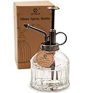 OFFIDIX Transparent Glass Watering Spray Bottle,Plant Mister with Plastic Bronze Plastic Top Pump...