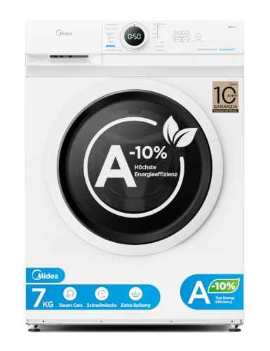 Midea Waschmaschine 7 kg Energieklasse A-10% 1400 U/Min Wei...