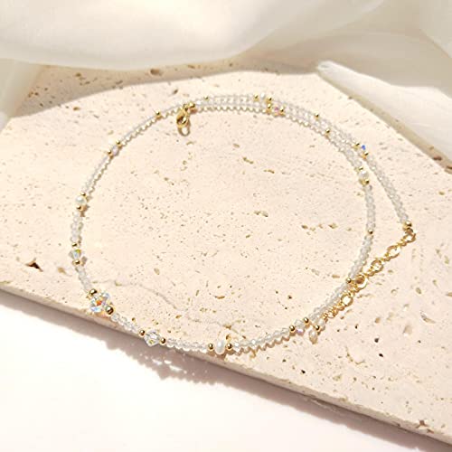 Collier perlé en quartz et perles d'eau douce raffiné or 14K - 3