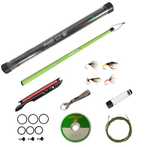 Aventik FreshStart Tenkara Fly Fishing Rod Combo(Green 2.1M/7FT)