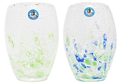 Kirakobo Sparkling Glass pack de 2 vasos 7.7 cm diámetro