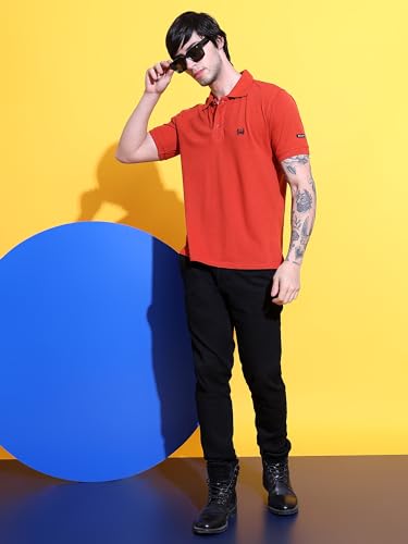 Image of Men's Polo T-Shirt Cotton Casual Comfortable Relaxed Fit Regular Collar Neck Stylish Half Sleeves Daily Office Formal Wear T-Shirt for Men