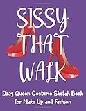 purple suede pumps size 10  Sissy That Walk Drag Queen Costume Sketch Book for Make Up and Fashion: Dual Layout Notebook to Sketch Outfit and Makeup - High Heel Shoes Purple (DQ 8.5\
