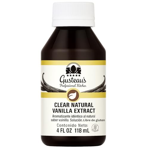 Gusteau's - Clear Vanilla Flavor Bakery Emulsion, 4 fl oz (100ml) Alcohol Free, Sugar Free, Kosher (Vanilla)