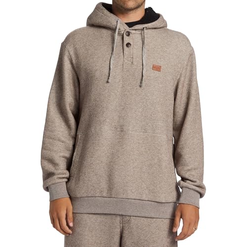 Billabong mens Hudson Pullover Fleece Double Button Sweatshirt