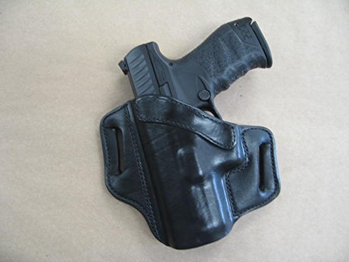 H&K VP9 VP40 OWB Leather 2 Slot Molded Pancake Belt Holster CCW Black Left Hand