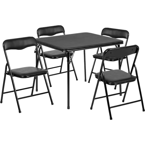 Flash Furniture Mindy Kids 5-Piece Folding Table and Chairs Set for Daycare and Classrooms,...