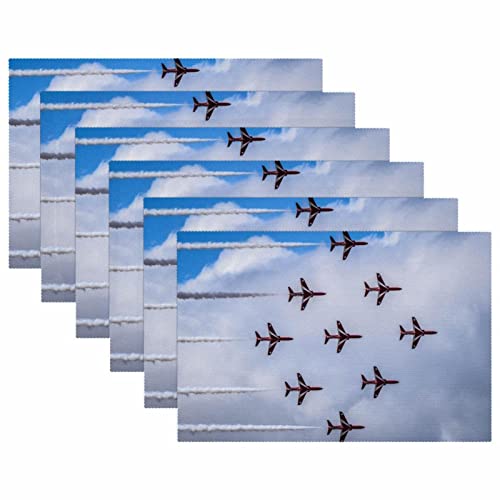 Sets de table antidérapants Air Show protège table chaleur 6pcs