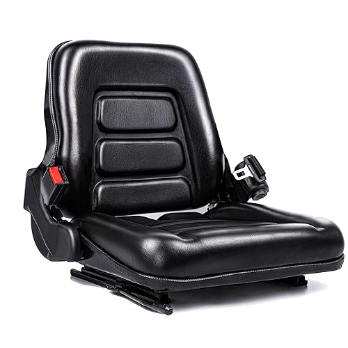 SEATIN Universal Forklift Seat,Tractor Seat,with Micro Switch and Safety Belt,for Tractor,Mower,Skid...