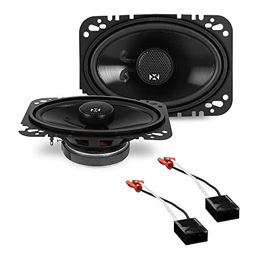 NVX N-Series Front Dash Factory Speaker Replacement Package for Chevrolet Caprice 1985-1990 & Select GM 1977-1995 Vehicles â€“ Includes 4x6 Coaxial Speakers & Plug-and-Play Harnesses