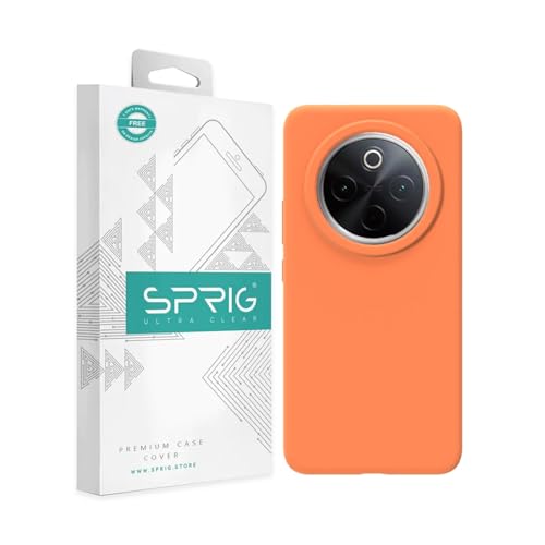 Image of SPRIG Compatible with Vivo T4 Premium SilkTone Back Cover Drop Tested Shock Proof Mobile Case for Men, Women, Boys and Girls with Camera Protection (Light Orange)