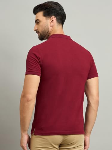 Image of Men's Half Sleeve Solid Cotton Polo T-Shirt | Premium Soft Fabric