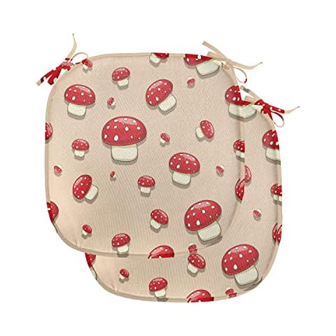 Ambesonne Mushroom Chair Cushion Set Cover