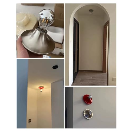 Luminaire mural rétro E27 finitions nickel et design macaron de qualité - 6