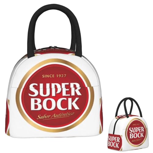 ZGHQHCDRH Super Bock (5) Bolsa de Almuerzo aislada para Mujeres Niños Cajas de Comida portátiles Lonchera térmica Tote