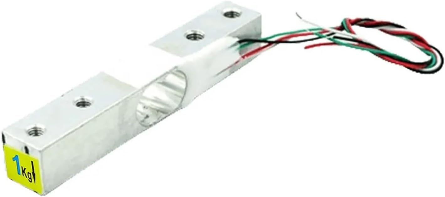 Digital Load Cell Weight Sensor, Load Cell 1KG 5KG 10KG 20KG HX711 AD Module Weight Sensor Electronic Scale Aluminum Alloy Weighing Pressure Sensor for DIY Electronic Kitchen Scale Kit(1KG)