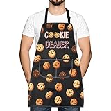 LEVLO Cookie Baking Lovers Gift Cookie Dealer Aprons Bakery Apron Pastry Chef Gift (Cookie Dealer-MH)