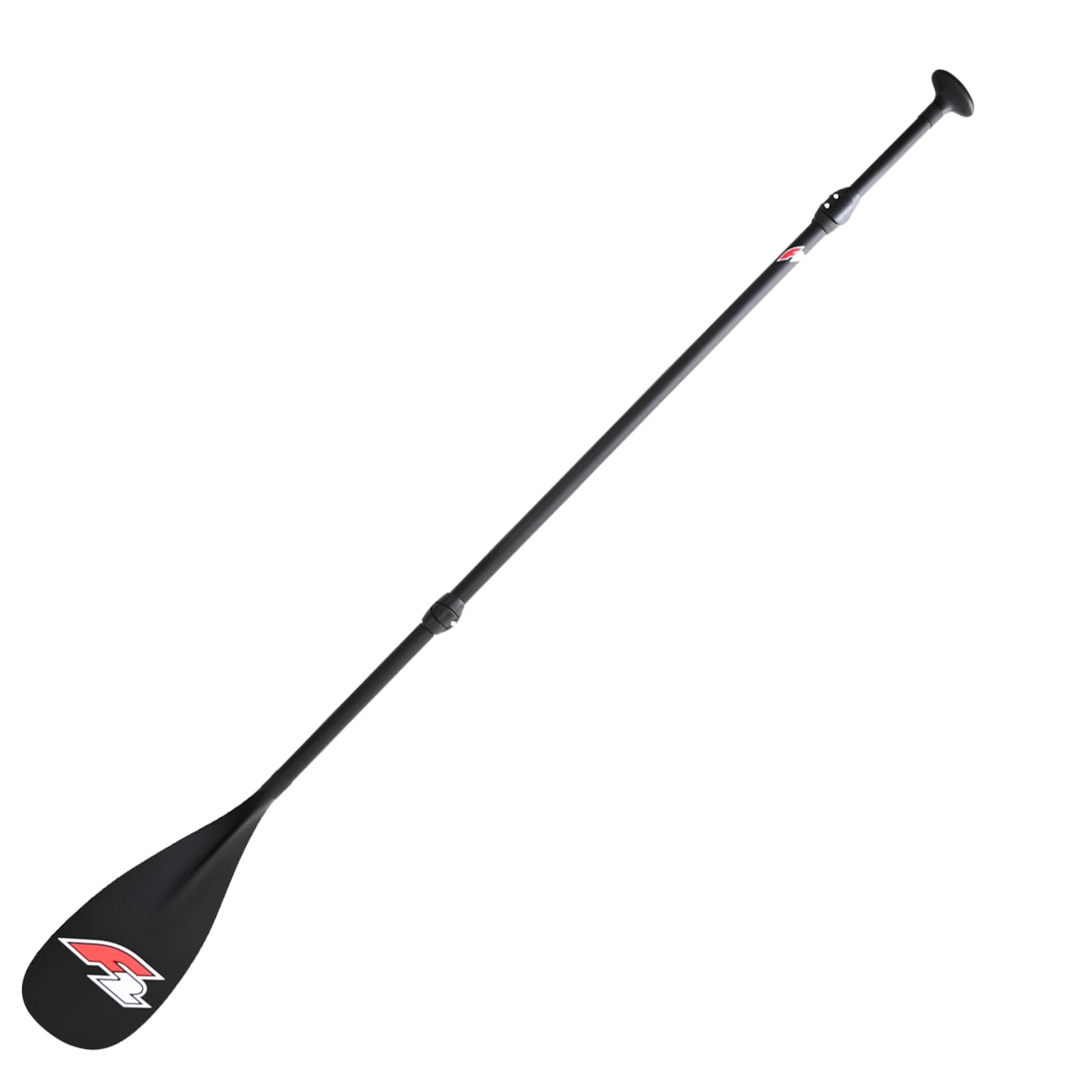 F2 Premium SUP Paddel 90% Carbon Paddle 3-teilig verstellbar von 166-230cm Schwarz Stand Up Paddle