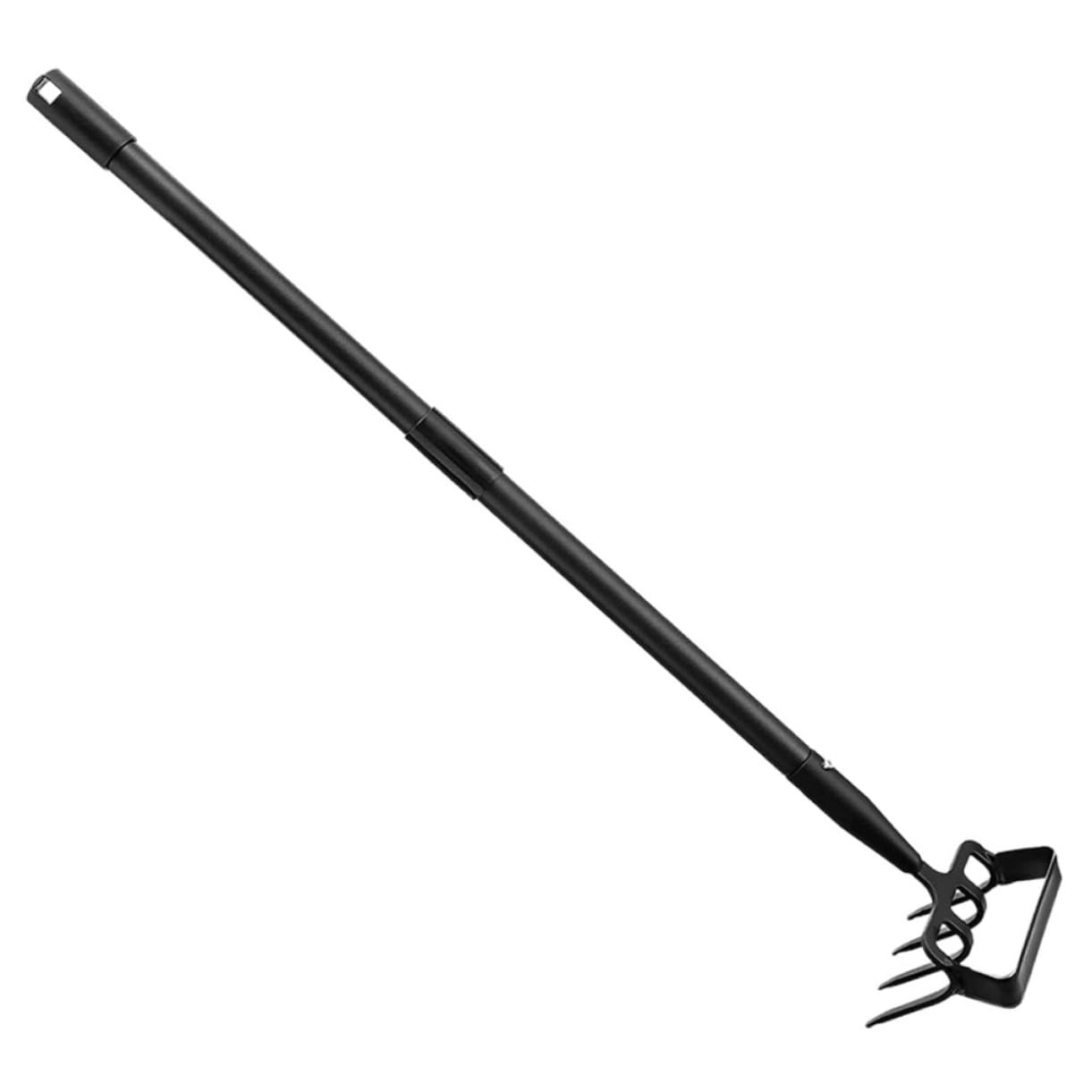 SHINEOFI Azada de Jardín Herramienta de Jardinería y Rastrillo Manual de Acero Inoxidable Resistente y Multifuncional para Deshierbe y Excavación para Huerto Exterior