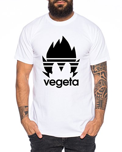 WhyKiki Adi Vegeta Camiseta de Hombre One Goku Dragon Master Son Ball Vegeta Turtle Roshi Piece Golds Db, Farbe2:Weiß;Größe2:L