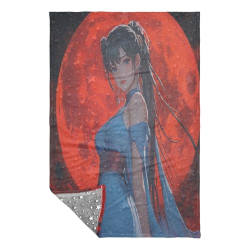 Manta para sofá transpirable diseño de anime y decoración para cama 3