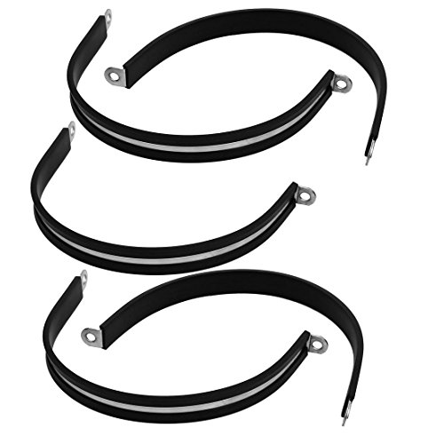 Aexit 95mm Dia fastener EPDM Rubber Lined P Clips Cable Hose Pipe Clamps Holder 5pcs Model:70as638qo569