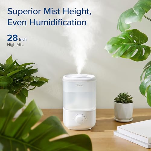 LEVOIT Top Fill Humidifiers for Bedroom, 2.5L Tank for Large Room, Easy to Fill & Clean, 28dB Quiet Cool Mist Air Humidifier for Home Baby Nursery & Plants, Auto Shut-off for Safety, 25H - Image 6