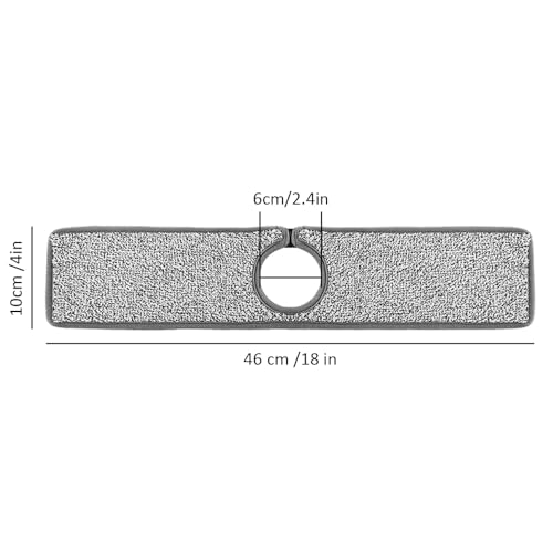 TRKETK 2 Piezas Alfombrillas Absorbentes para Grifo, Alfombrilla Envolvente para Fregadero de Cocina Alfombrilla Absorbente Fuerte para Fregadero Alfombrilla Envolvente para Baño Bar Cocina(Gris) - imagen 2