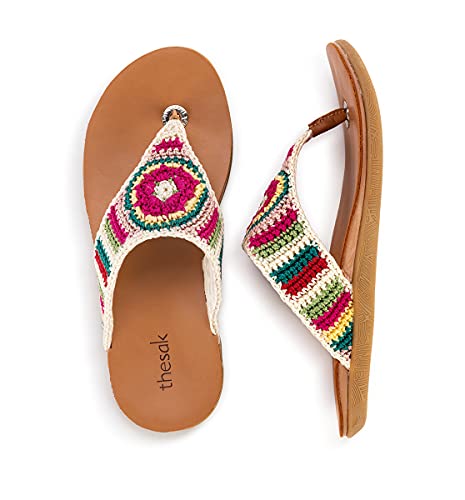 Image of The Sak Shana Thong Sandal in Crochet, Slip On Entry