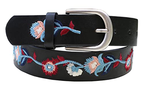 Ami Veil Women Embroidery Belts For Girls Jeans Fashion Black Belt #TOP21