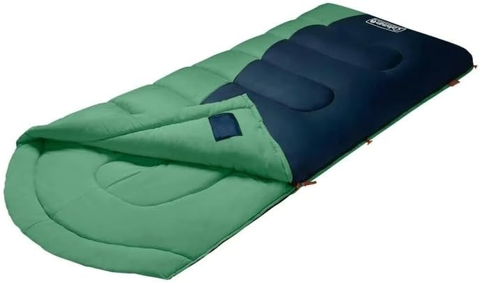 Generic Montauk 40-Degree Cool Weather Semi-Rectangular Big and Tall Sleeping Bag, Green