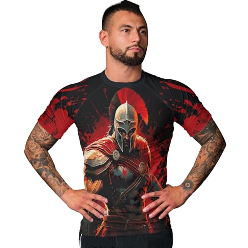 Desantiago Compression Shirt Short Sleeve Rash Guard Men, Compression Shirt Stretchable Fabric Gift On Birthday2