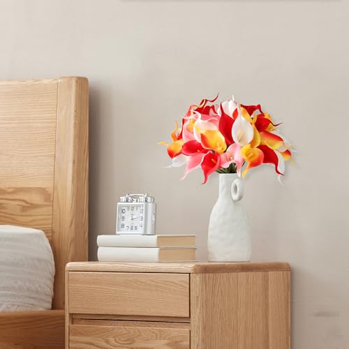 Image of SITUMEIZI 24 Pcs Assorted Colors Fake Flowers Artificial Calla Lily