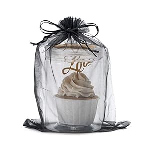 Volanic Organza-Geschenkbeutel mit Kordelzug, 50 Stück