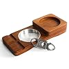 REANICE Sigaret Houten Roken Asbak met 2 Likeur Rum Gepersonaliseerde Whiskey Cub Houders 1 Rvs Sigarettensnijder…