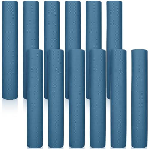 Timgle 12 Pack 68 x 24 Yoga Mat Bulk 4mm Thick Extra Long Sports Mat Anti Slip Tear Resistant Yoga Exercise Set for Fitness Stretching Home Workout Gym and Studio (Navy Blue)