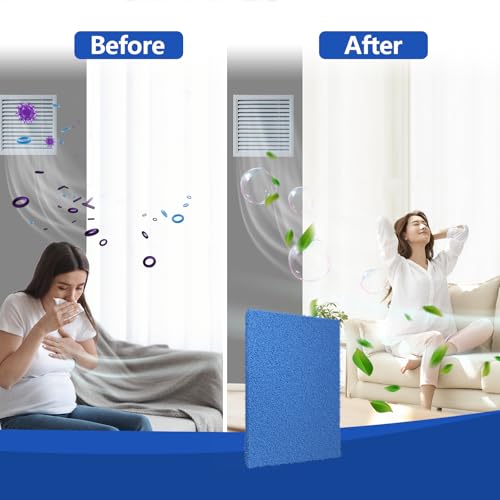 Reusable Air Filter 20x30,Washable Cut to Fit Furnace Filters,MERV 6 Replacement Filter for HVAC, RV, Washable Replacement Air Conditioner Filters, 24 PCs Hooks(Actual 20x30x0.7 in.)