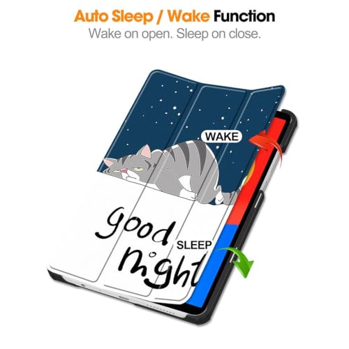 SATURCASE Etui na Xiaomi Redmi Pad SE 8,7 cala, Piękne etui ze skóry PU z klapką składaną Slim Lekkie Automatyczne włączanie/wyłączanie Ochronne etui na tablet (KN-8)