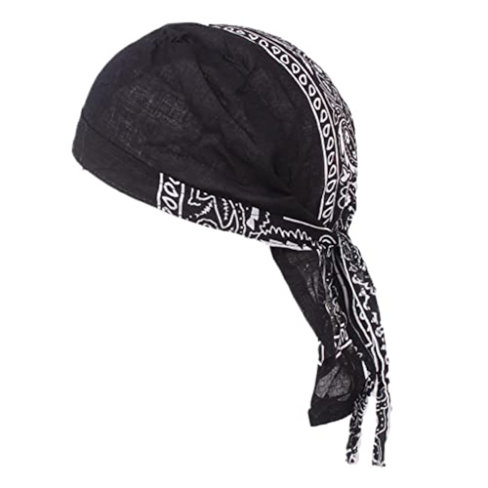 Durag Skull Cap, Black Hair Loss Head Scarf