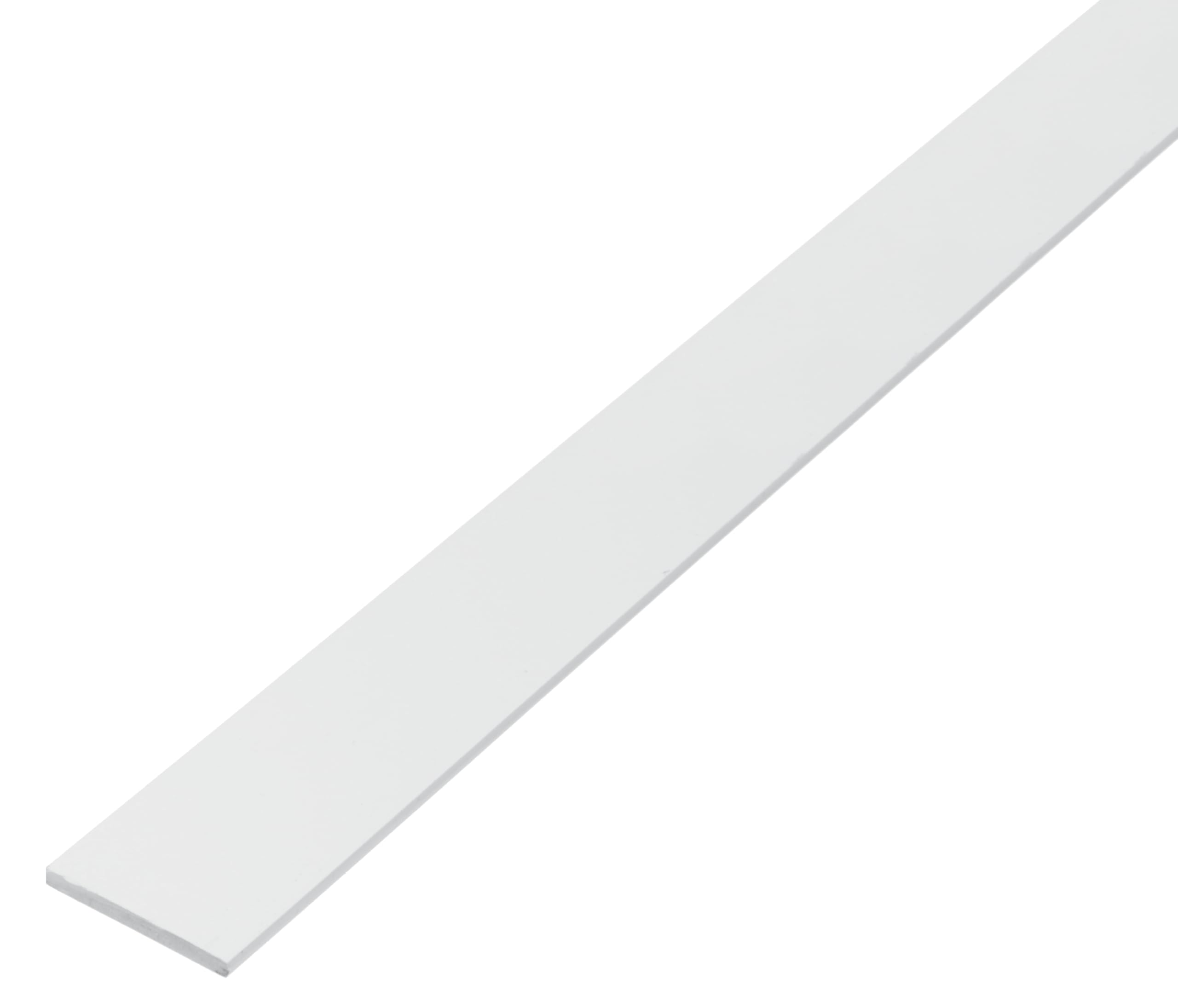 Alberts 479183 eco Flat Bar PVC U White 1000 x 20 mm
